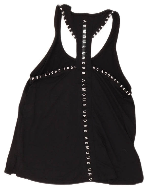 Under Armour Womens Heat Gear Graphic Vest Top UK 6 XS Black Polyester