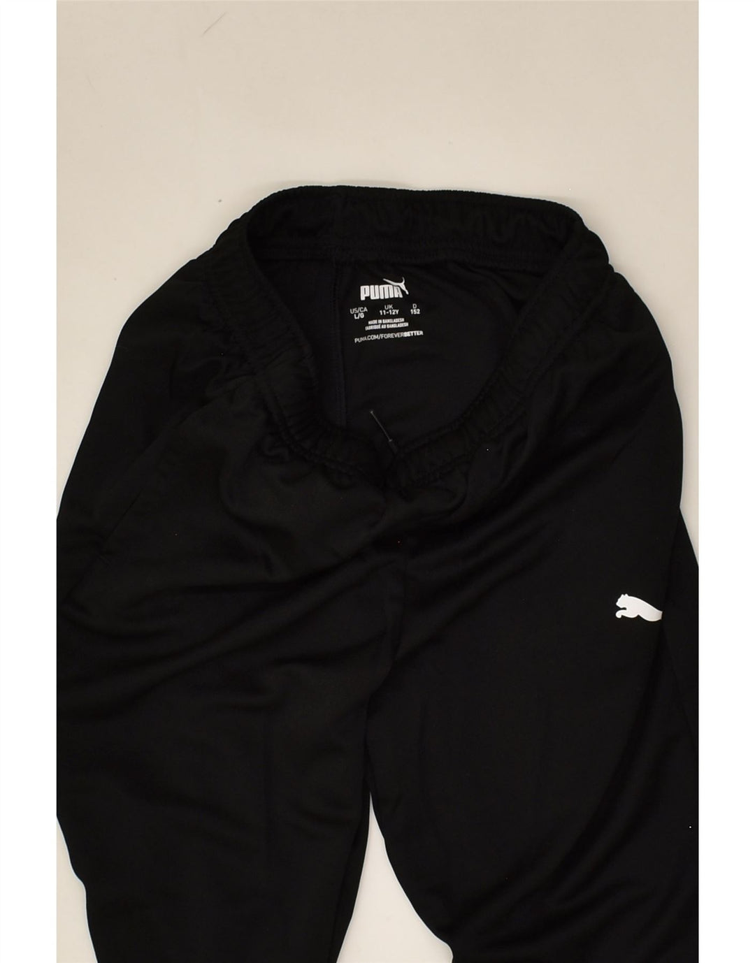 PUMA Boys Tracksuit Trousers 11-12 Years Black Polyester | Vintage Puma | Thrift | Second-Hand Puma | Used Clothing | Messina Hembry 
