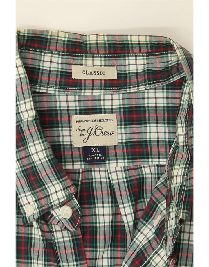 J. CREW Mens Classic Fit Shirt XL Grey Check Cotton Vintage J. Crew and Second-Hand J. Crew from Messina Hembry 