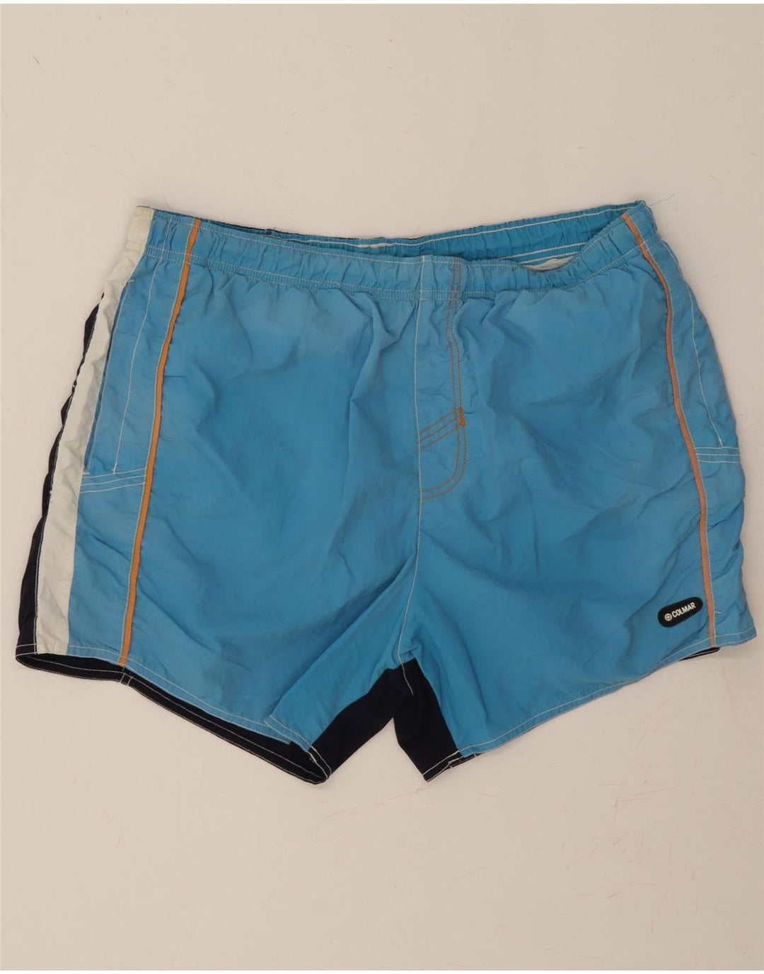 COLMAR Mens Swimming Shorts IT 56 XL Blue Colourblock Vintage Colmar and Second-Hand Colmar from Messina Hembry 