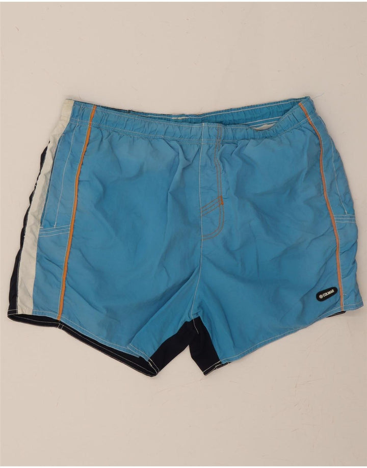 COLMAR Mens Swimming Shorts IT 56 XL Blue Colourblock Vintage Colmar and Second-Hand Colmar from Messina Hembry 