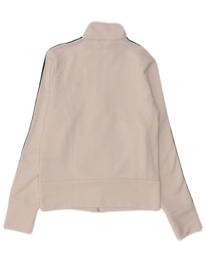 ADIDAS Womens Tracksuit Top Jacket UK 10 Small White Polyester Vintage Adidas and Second-Hand Adidas from Messina Hembry 