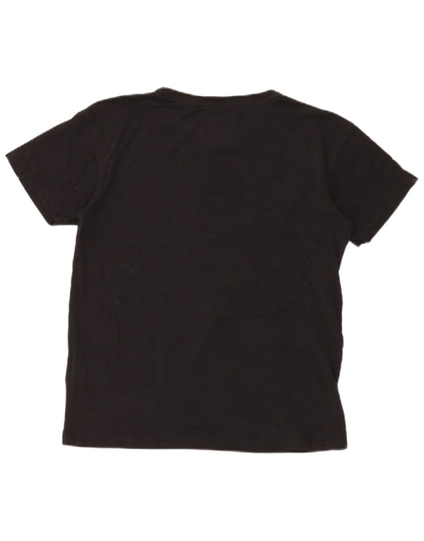 Superdry Grafisk T-shirt top til kvinder UK 12 Medium Sort Bomuld