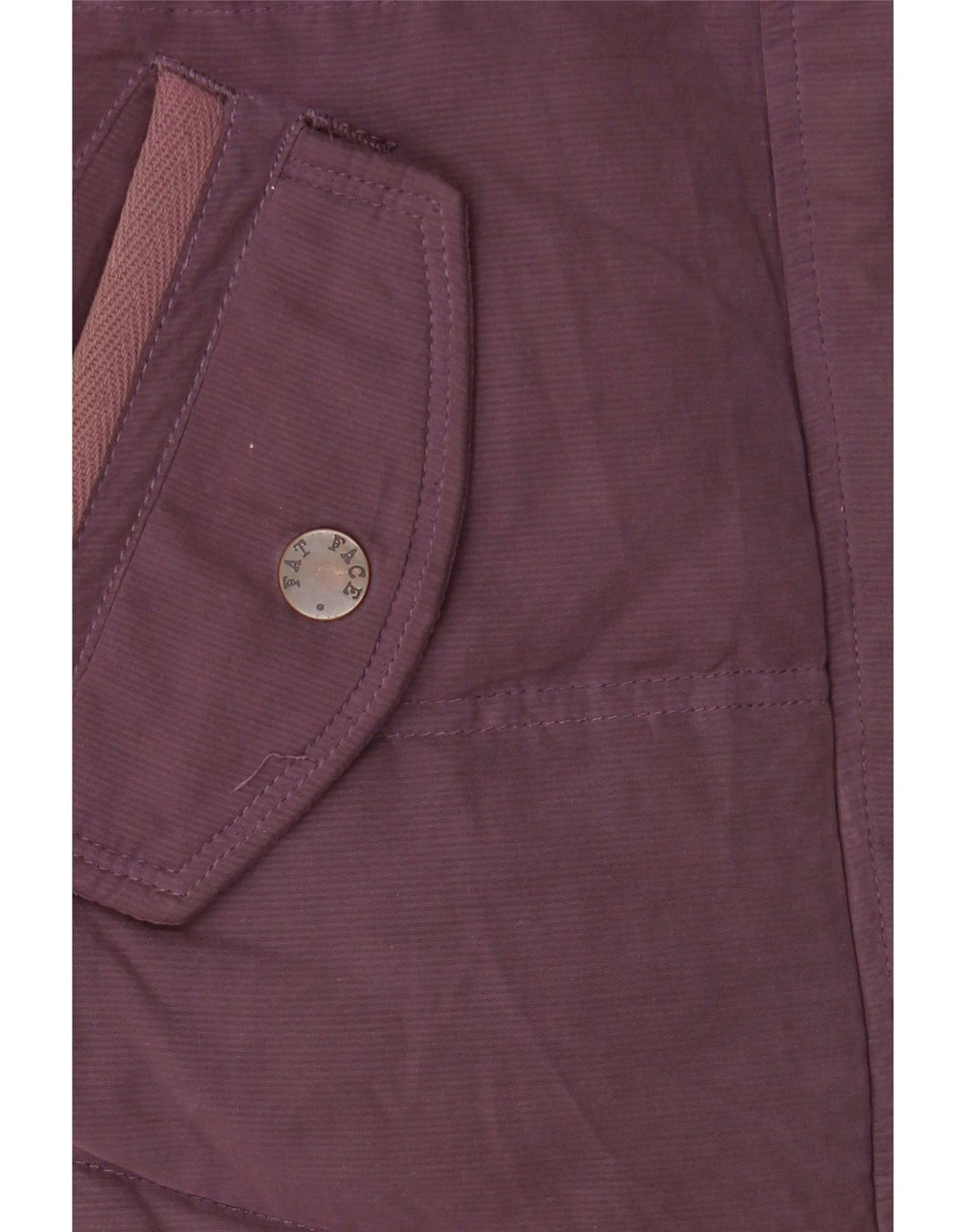 Fat Face Dame Hætte Polstret Gilet UK 8 Small Purple Polyester