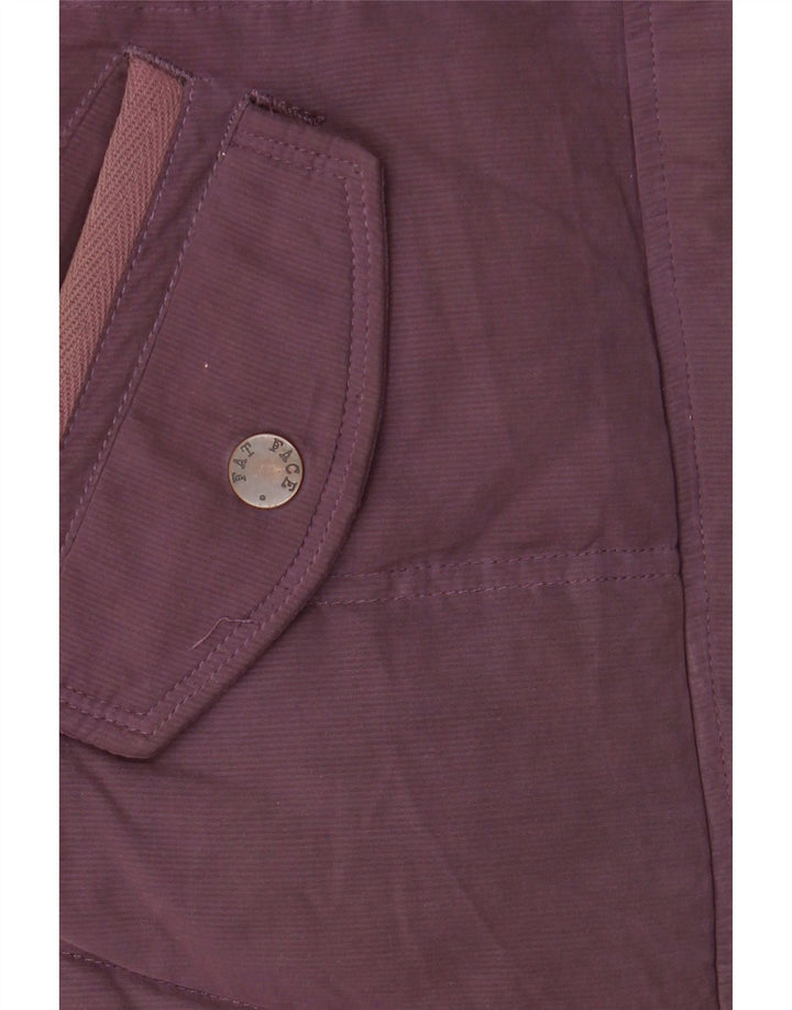 Fat Face Dame Hætte Polstret Gilet UK 8 Small Purple Polyester