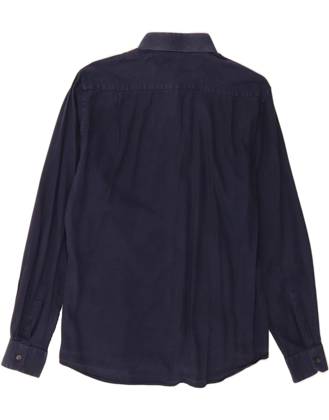 DKNY Mens Shirt Size 42 16 Large Navy Blue Cotton Vintage Dkny and Second-Hand Dkny from Messina Hembry 