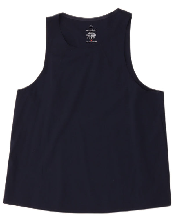 Sweaty Betty Dame Vest Top UK 14 Large Navy Blue Polyamide
