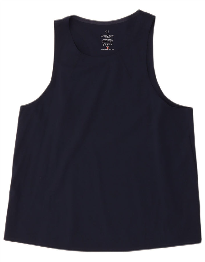 Sweaty Betty Dame Vest Top UK 14 Large Navy Blue Polyamide