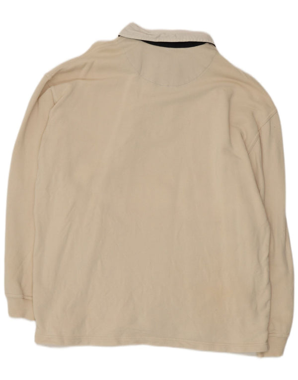 Navigare Langærmet Rugby Polo Shirt XL Beige Bomuld