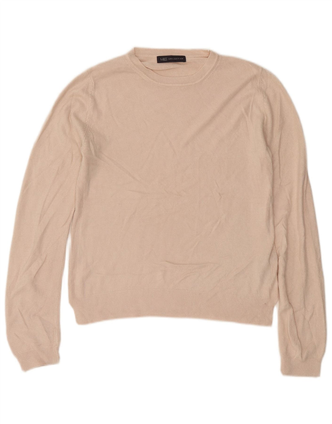 Marks & Spencer Dame sweater med rund hals DK 12 Medium Pink Akryl