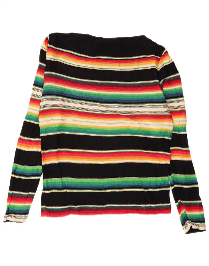 RALPH LAUREN Dame Boat Neck Jumper Sweater UK 16 Large Multicolored