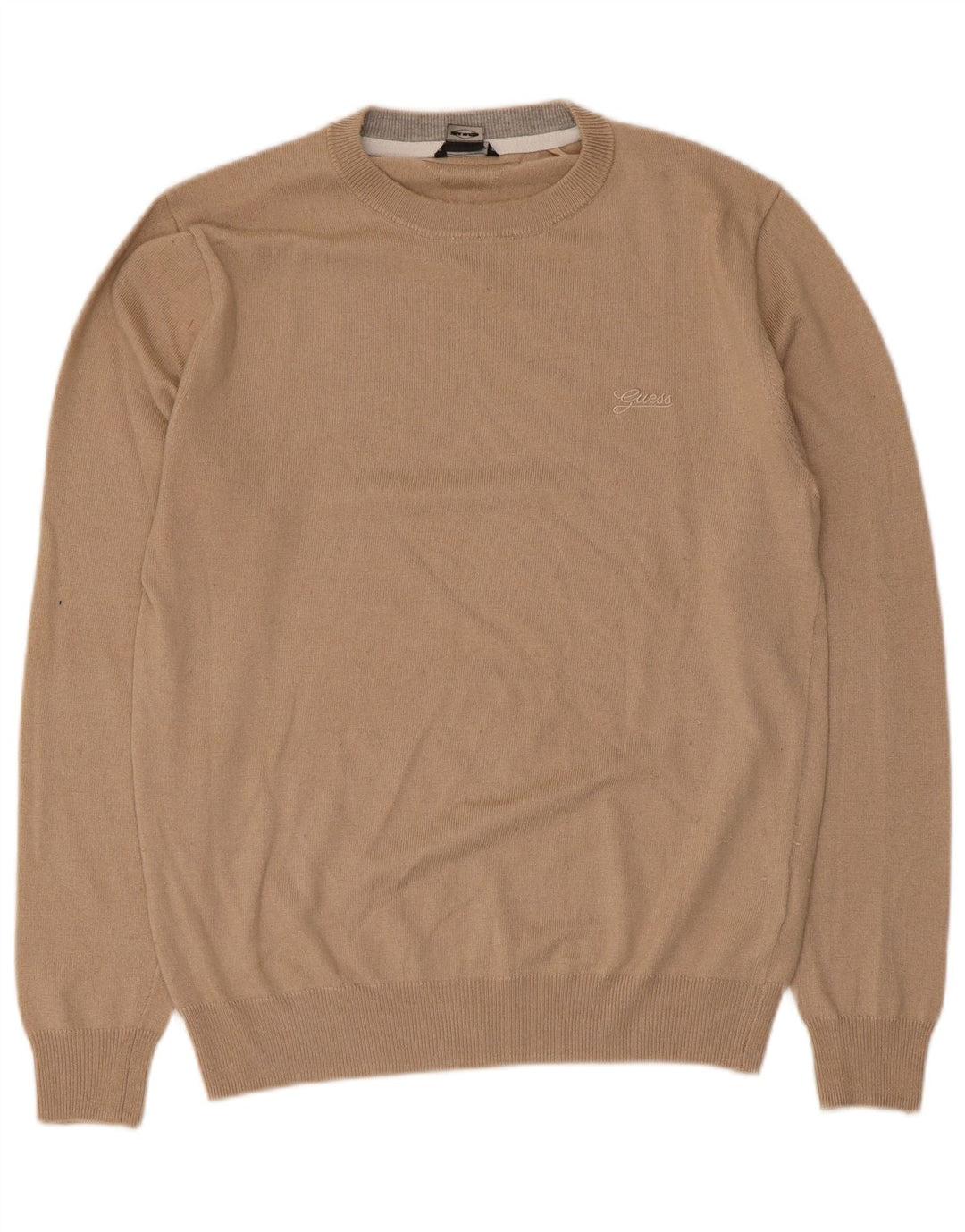 Guess Herre sweater med rund hals, medium beige polyamid