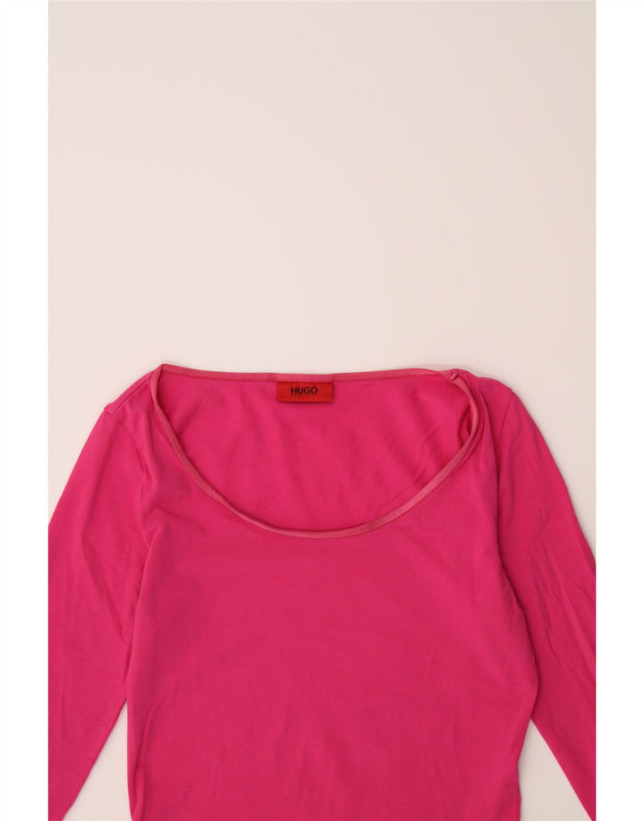 HUGO BOSS Womens Top 3/4 Sleeve UK 6 XS Pink Vintage Hugo Boss and Second-Hand Hugo Boss from Messina Hembry 