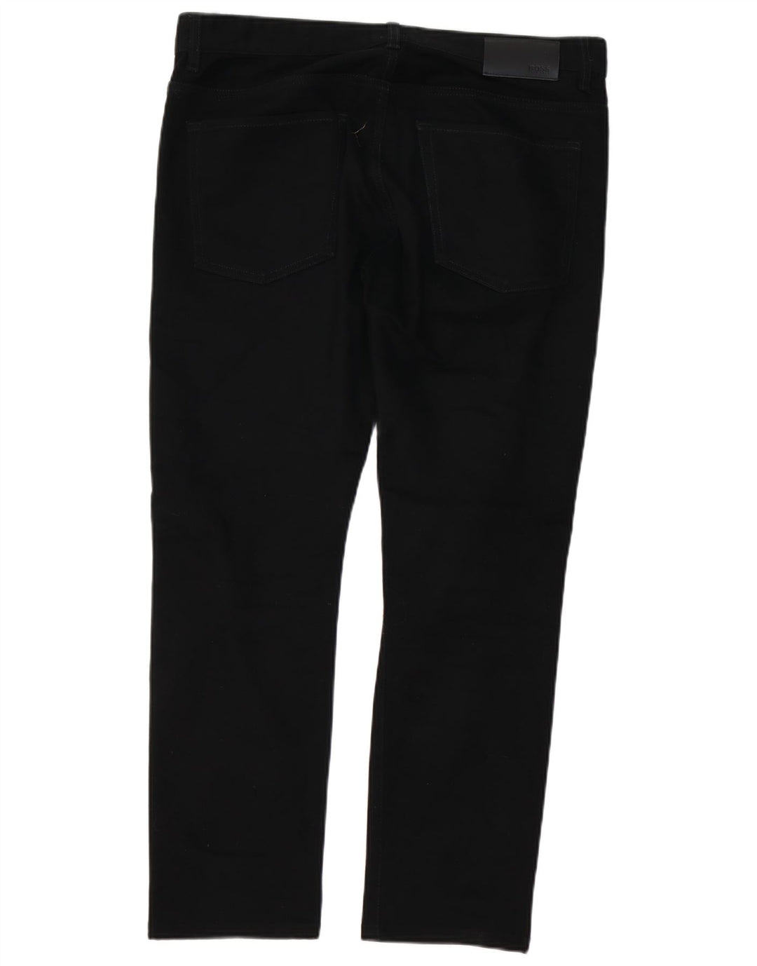 HUGO BOSS Straight jeans til mænd W36 L29 Sort bomuld