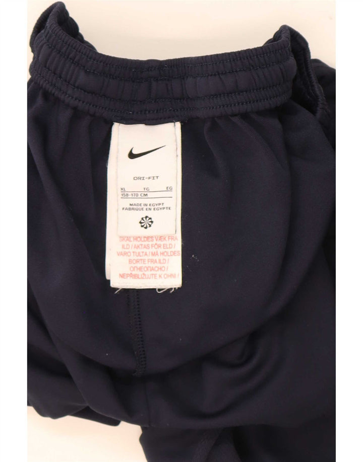 Nike drenge Dri Fit træningsdragt bukser 13-14 år XL marineblå polyester