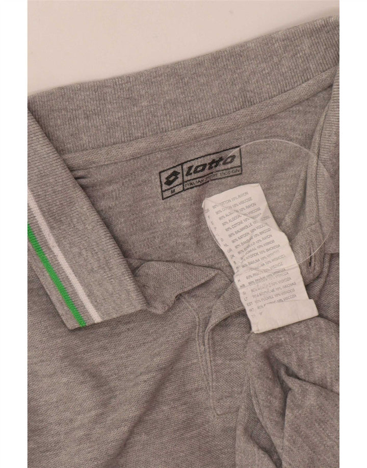 Lotto herre poloshirt mellemgrå flækket bomuld