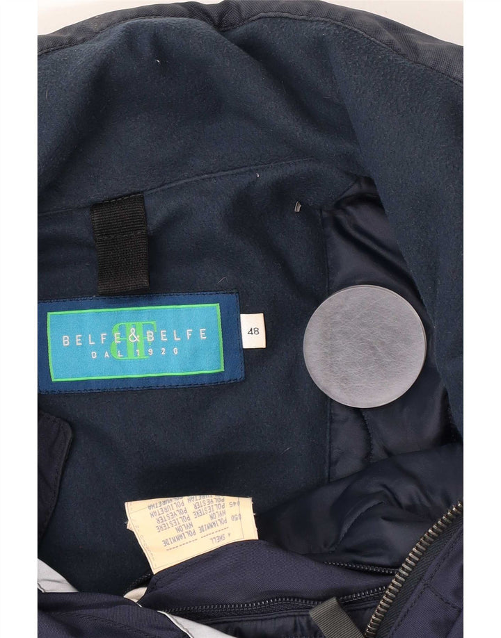 Belfe & Herre Skijakke IT 48 Medium Navy Blue Colourblock Polyamid