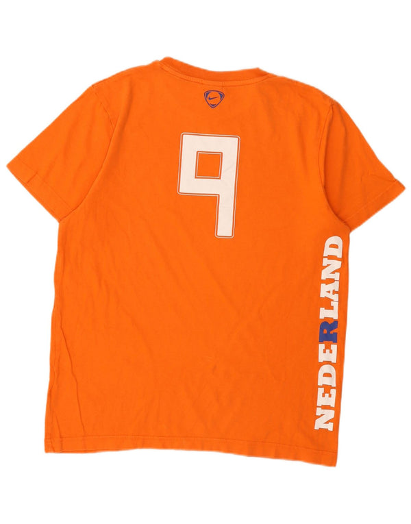 Nike Herre KNVB Grafisk T-Shirt Top Medium Orange Bomuld