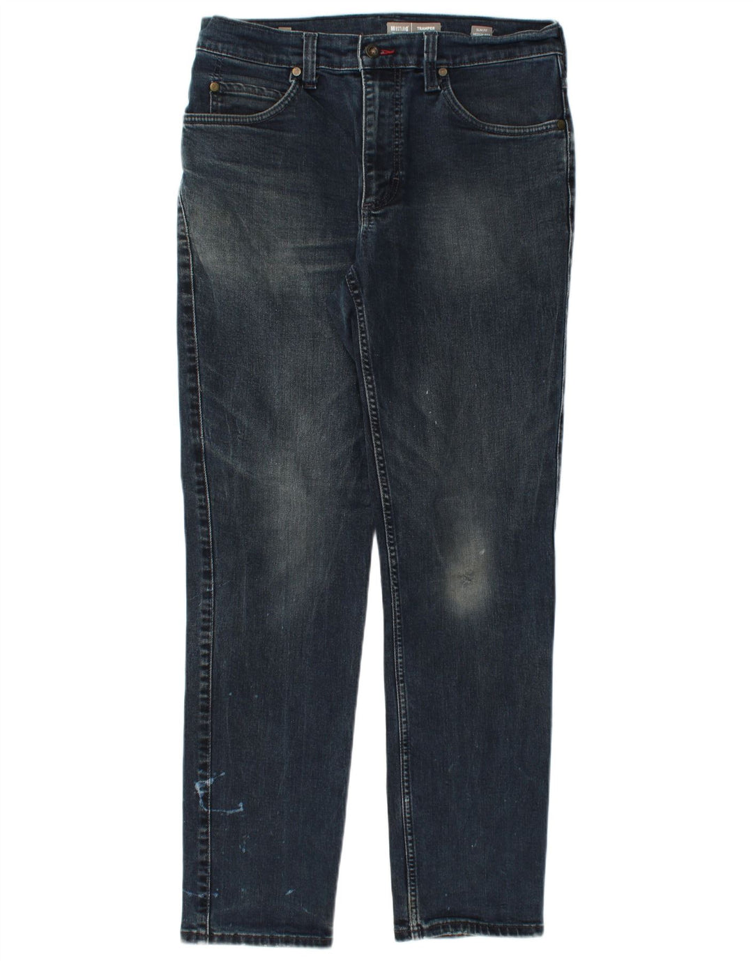MUSTANG Dame Tramper Medium Rise Slim Fit Tapered Jeans W34 L32 Blå