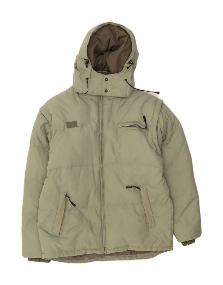 FILA Mens Hooded Padded Jacket UK 40 Large Green Polyamide Vintage Fila and Second-Hand Fila from Messina Hembry 