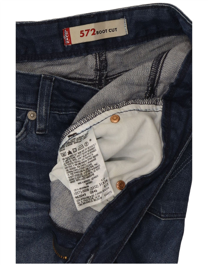 Levi's Dame 572 Bootcut Jeans W31 L28 Marineblå Bomuld
