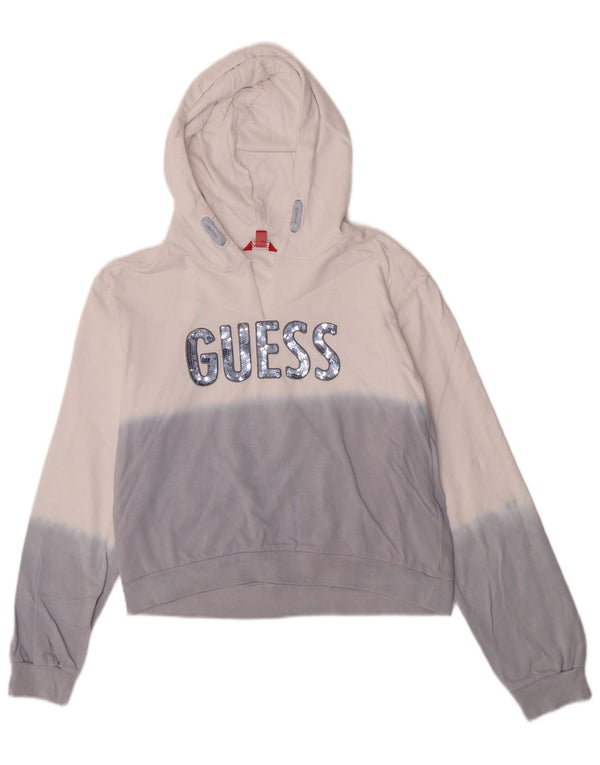 Guess Girls Grafisk Crop hættetrøje 15-16 år Hvid Colourblock Bomuld