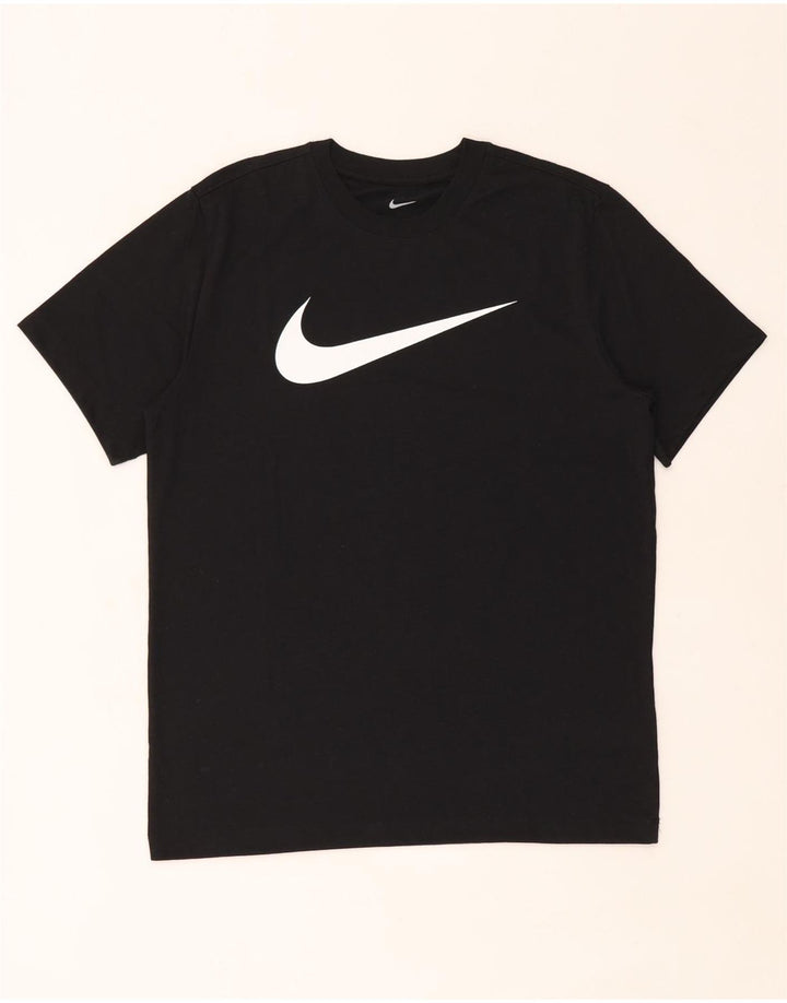 Nike Herre Dri Fit Grafisk T-Shirt Top Medium Sort Polyester