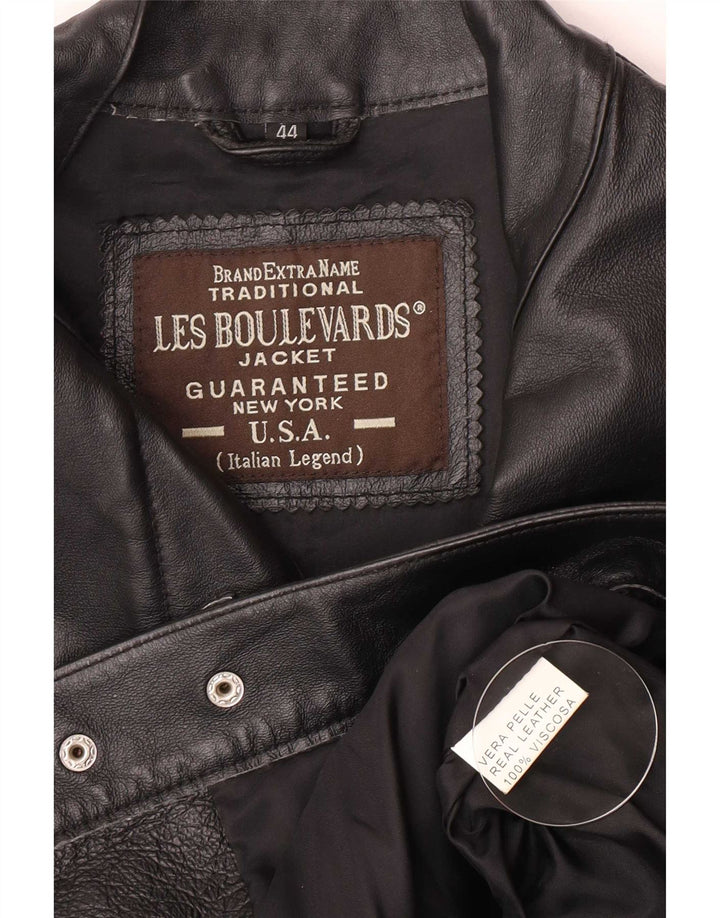 Les Boulevards Dame Læderjakke IT 44 Medium Sort