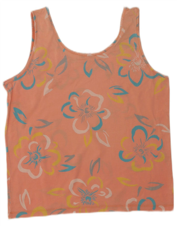 Silvy Damevest Top IT 44 Medium Pink Blomsterbomuld