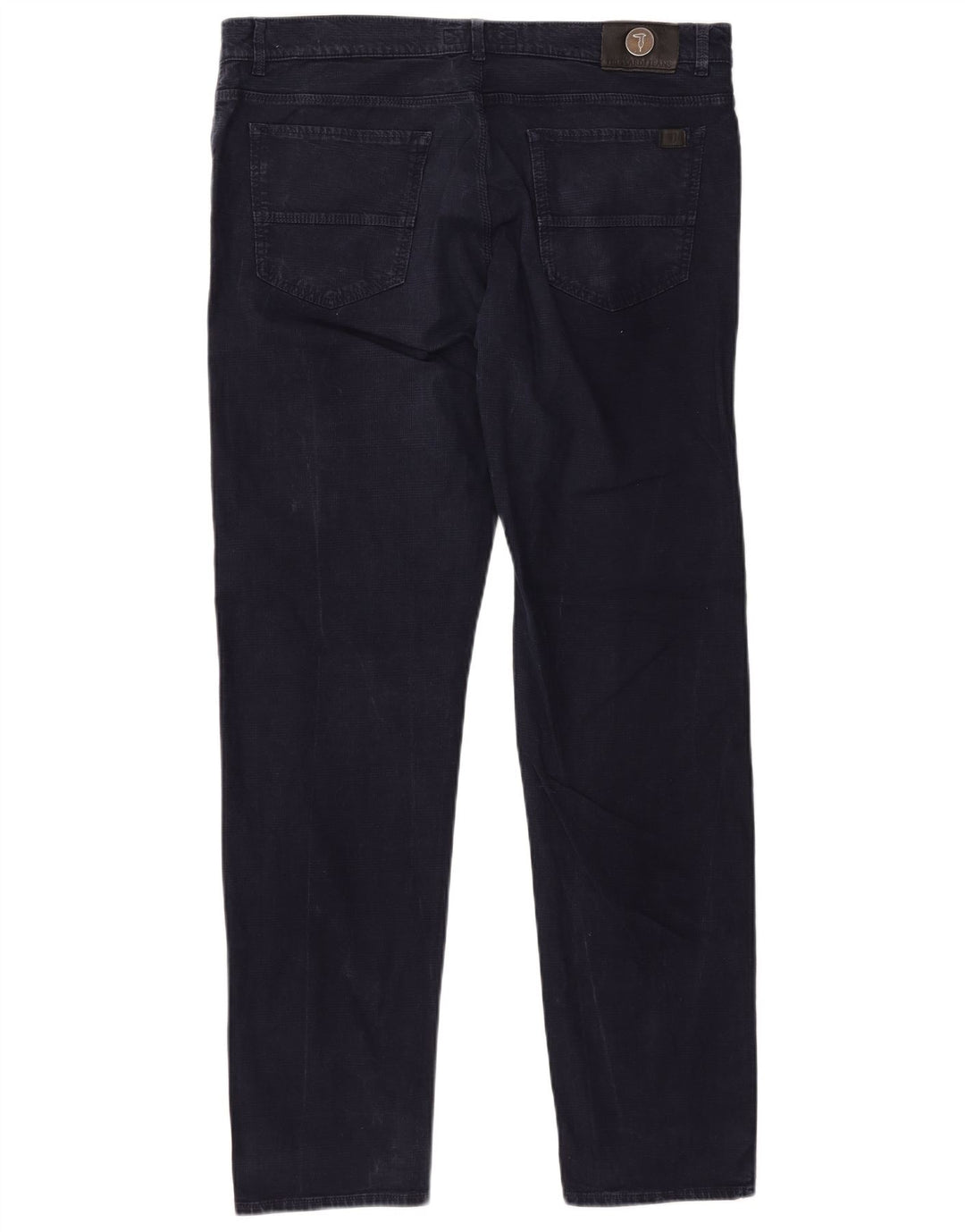 Trussardi Herre tilspidsede afslappede bukser W38 L33 Marineblå Houndstooth