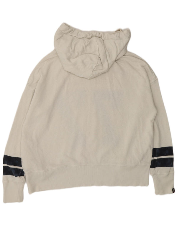 Superdry Grafisk Oversized Hoodie Jumper til kvinder UK 10 Lille hvid bomuld