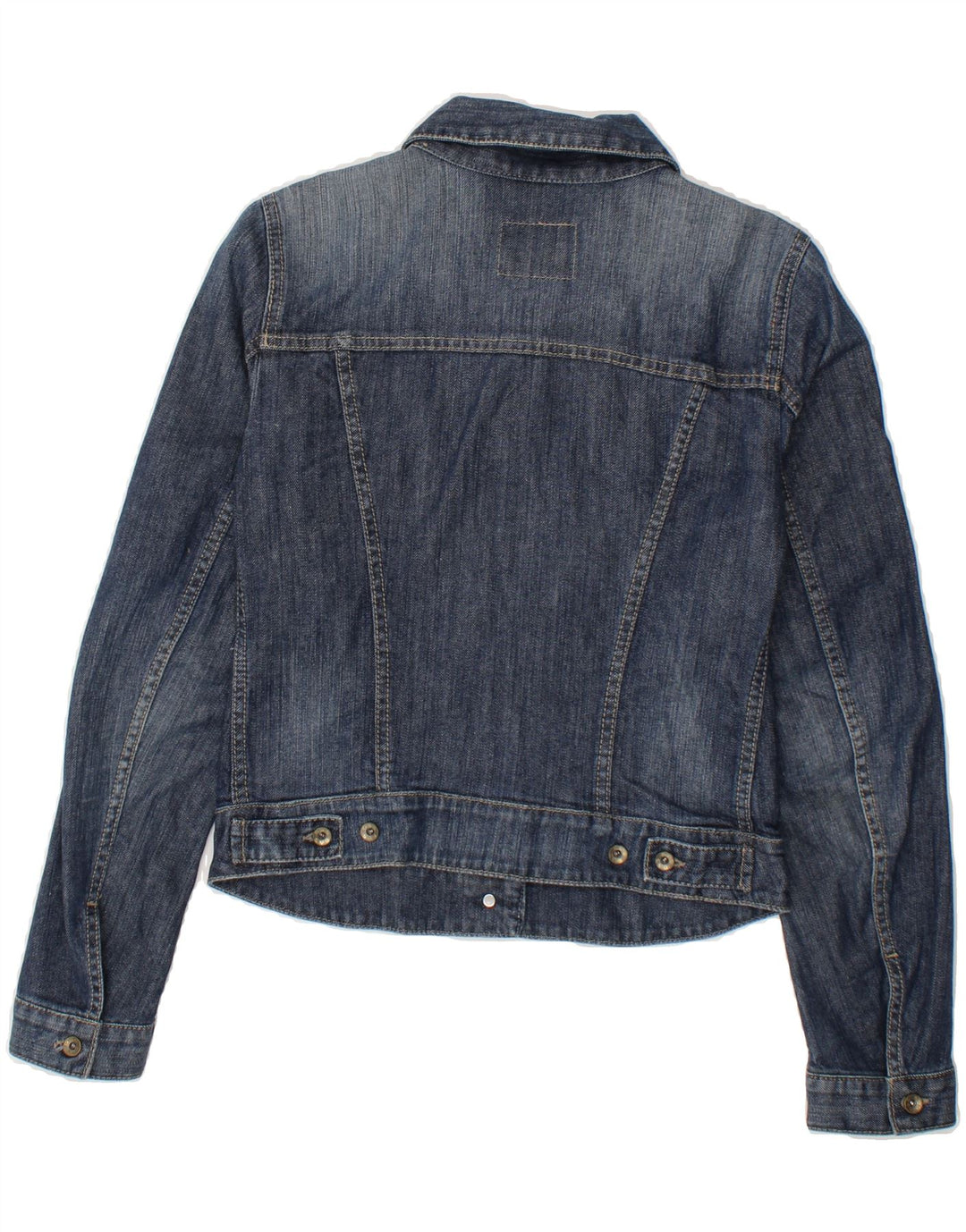 GAS Womens Denim Jacket UK 10 Small Navy Blue Cotton Vintage Gas and Second-Hand Gas from Messina Hembry 