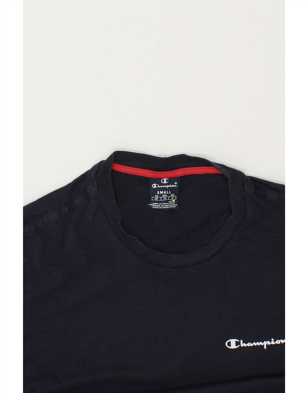 CHAMPION Mens T-Shirt Top Small Navy Blue Cotton Vintage Champion and Second-Hand Champion from Messina Hembry 