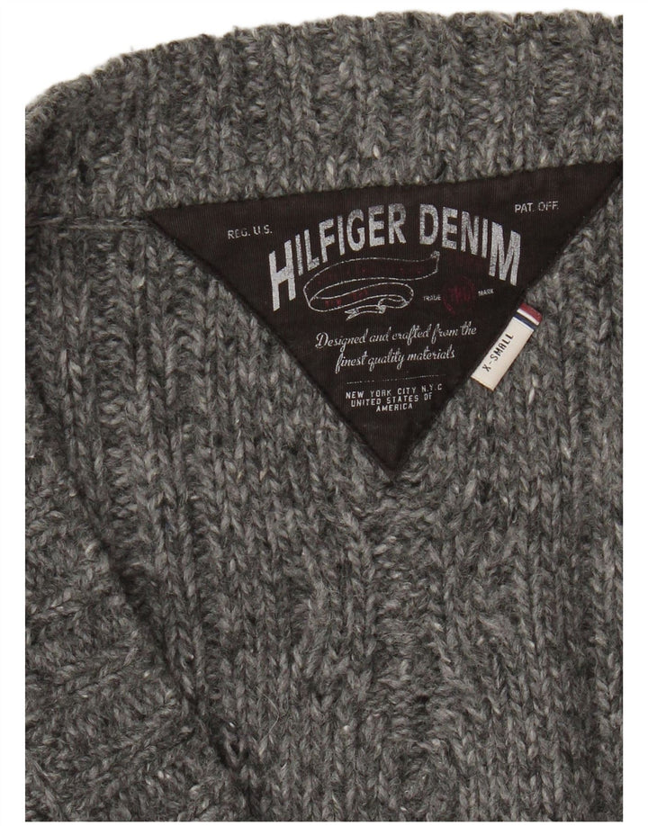 Tommy Hilfiger Dame Cardigan Sweater UK 8 Small Grey