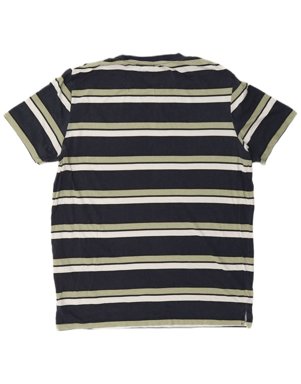 Jack & Jones herre T-shirt top XL marineblå stribet bomuld