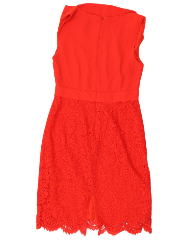 Oasis Kvinders Ærmeløs Skede Kjole UK 10 Small Red Floral Polyester
