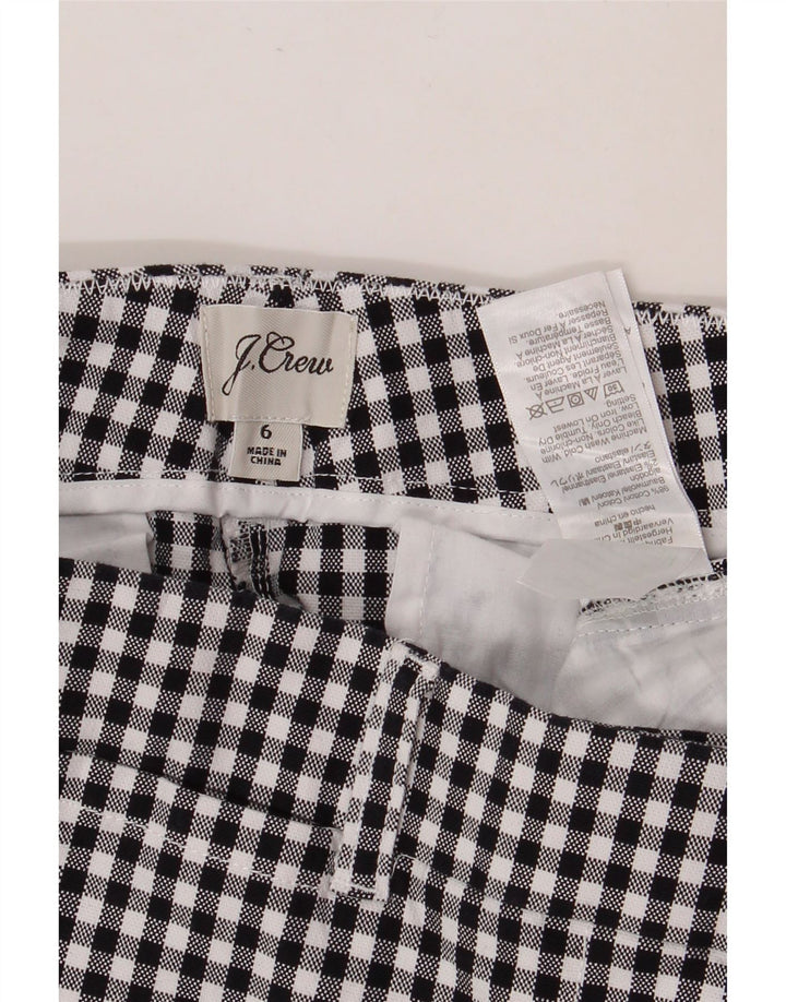 J. CREW Chino Shorts til kvinder US 6 Medium W30 Black Gingham Cotton