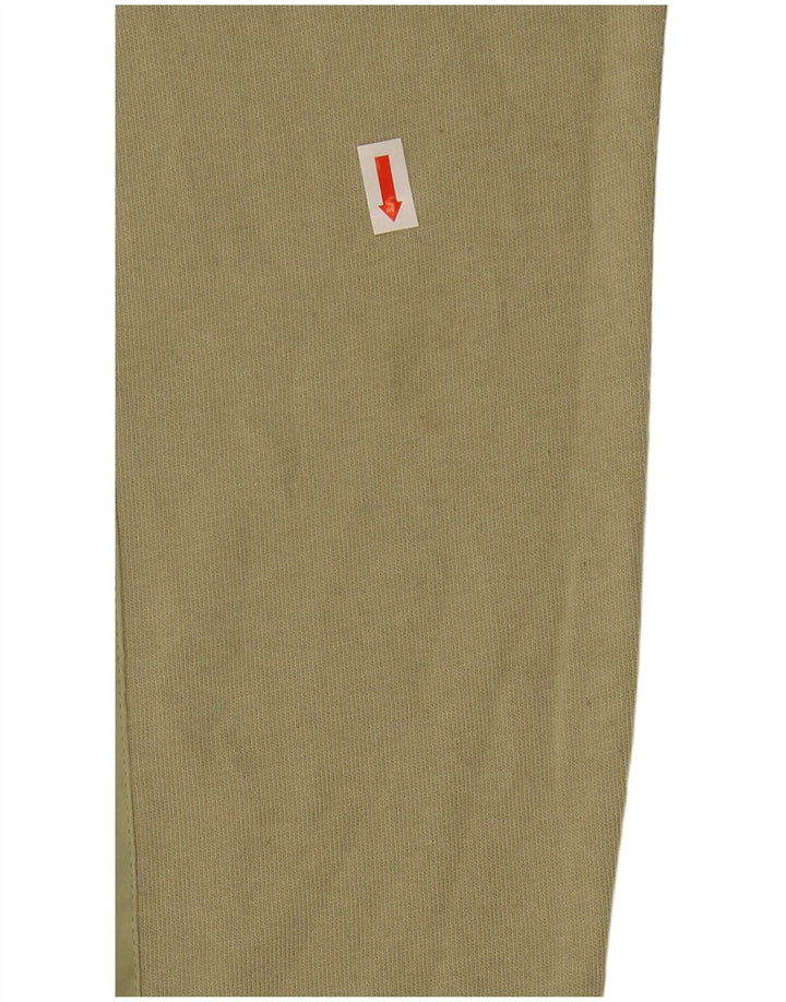 Topshop Dame Crop Hoodie Jumper UK 14 Medium Khaki Polyester