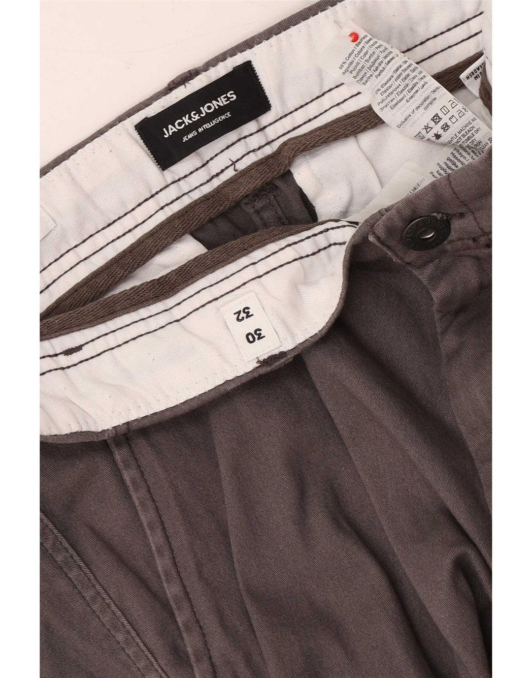 Jack & Jones Herre joggers Cargo Bukser W30 L32 Grå Bomuld