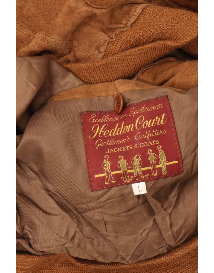 Vintage herre ruskind bomberjakke UK 40 Large Brown