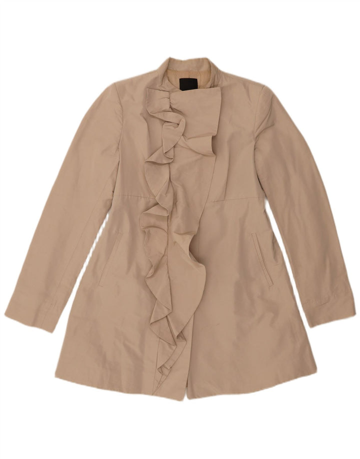 Pinko Dame Longline Blazer Jacket UK 14 Stor Beige Polyester