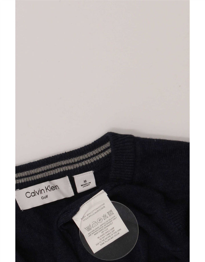Calvin Klein Herre Golf V-hals sweater Medium Marineblå Bomuld