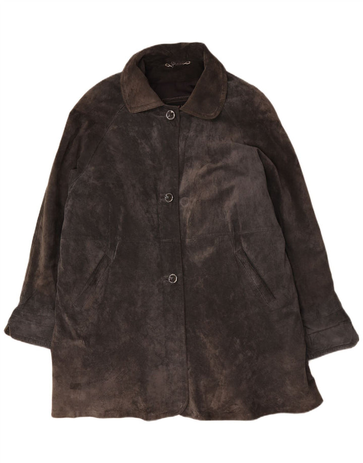 Privilegi Dame Ruskind Overfrakke IT 46 Large Grey Læder