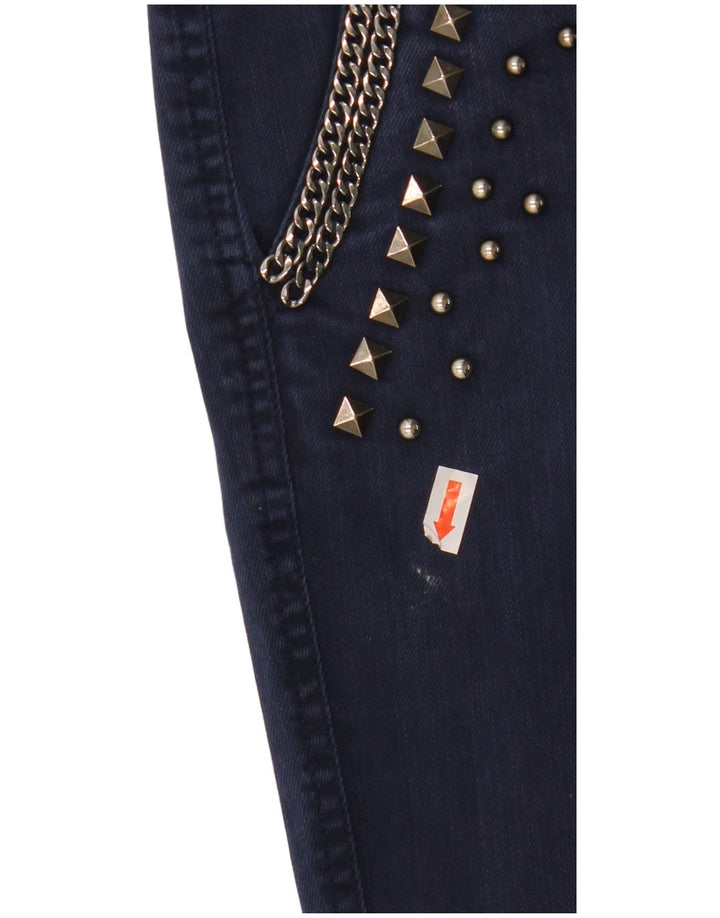 GUESS Dame Slim Jeans W27 L28 Marineblå Bomuld