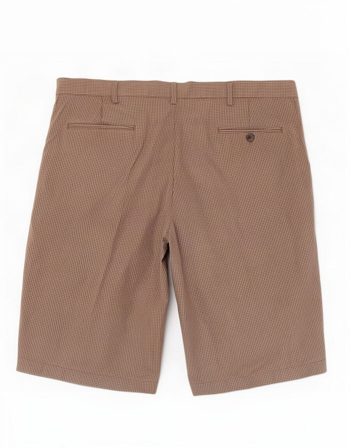 Marks & Spencer Herre Blue Harbor Chino Shorts W40 XL Khaki Gingham Cotton