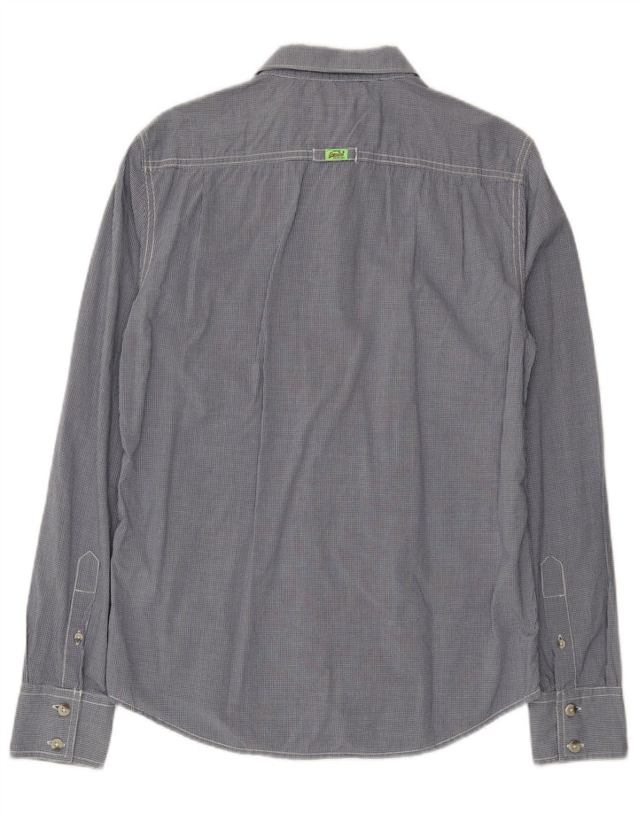 Superdry herreskjorte mellemblå ternet bomuld