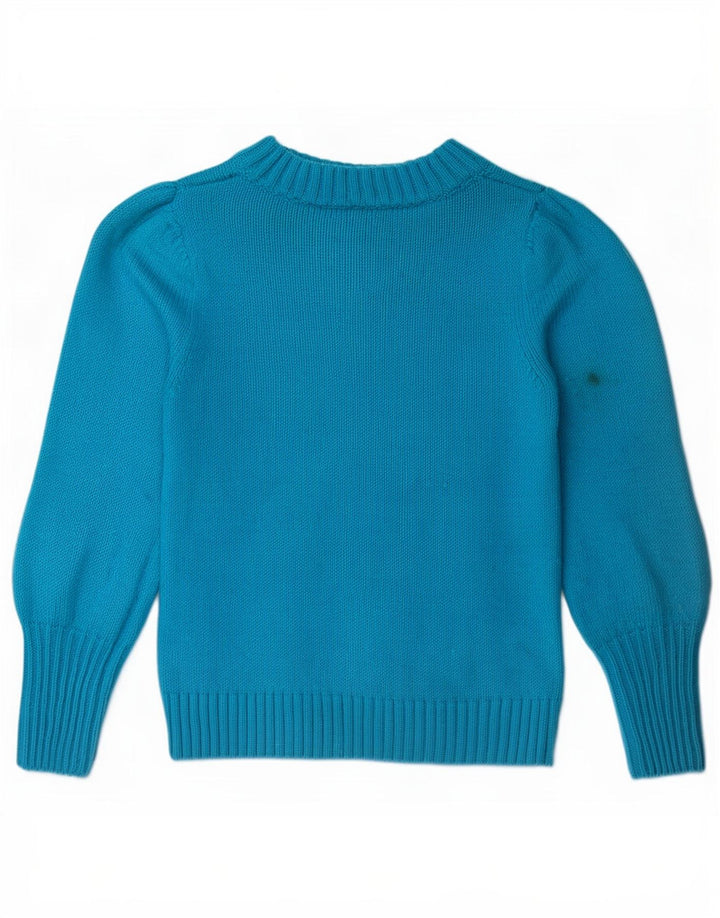 Gap Womens Boat Neck Jumper Sweater UK 12 Medium Blue Cotton