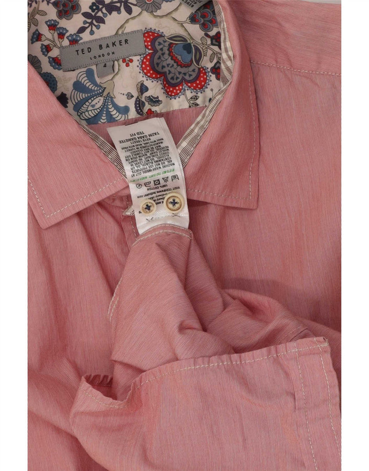 Ted Baker Herreskjorte str. 4 Large Pink Bomuld
