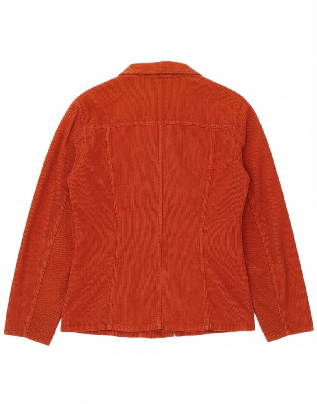 Benetton Damefløjlsskjorte UK 14 Medium Orange Bomuld