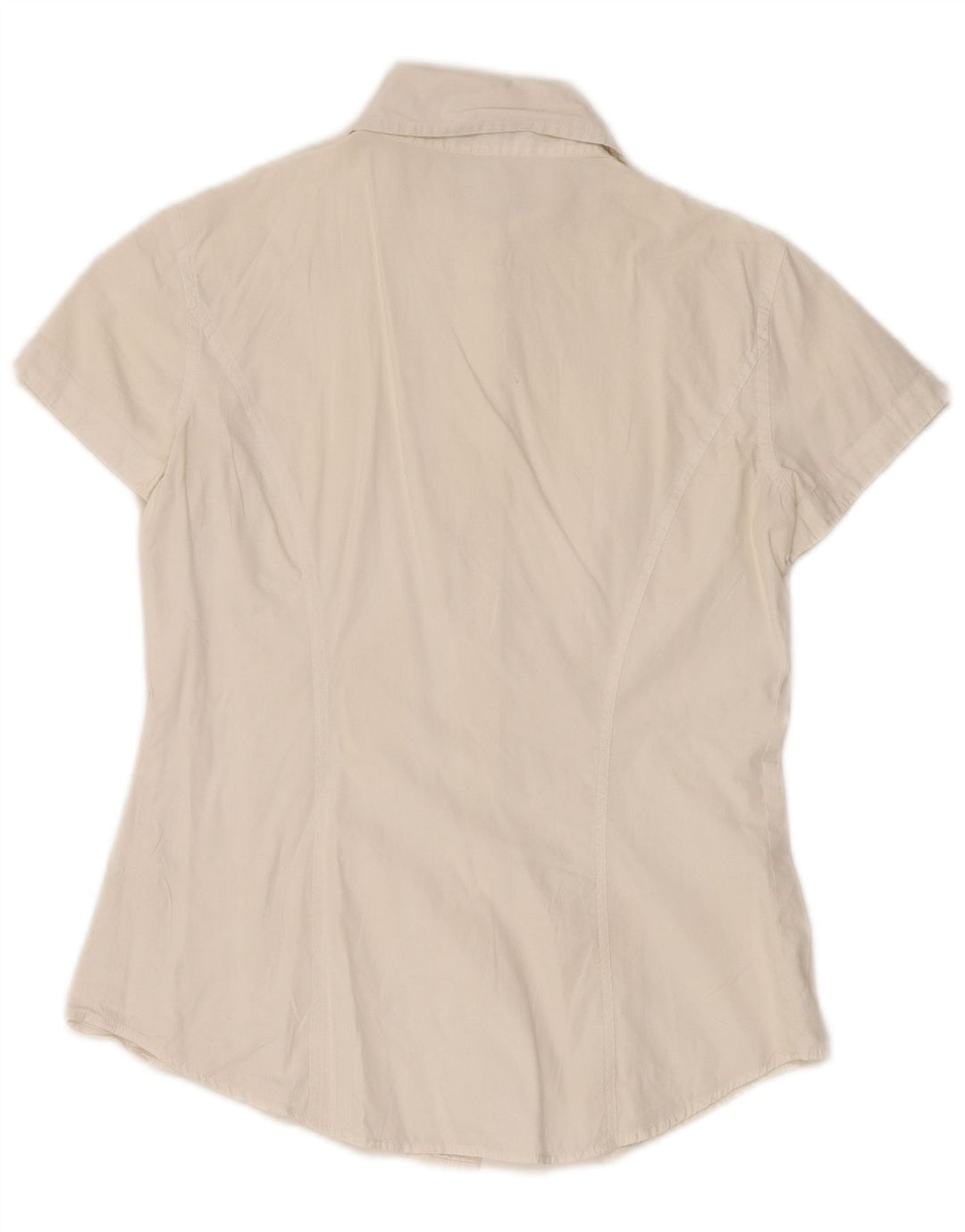 Benetton kortærmet skjorte til kvinder UK 10 Small White